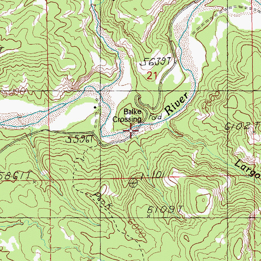 Topographic Map of Balke Crossing, AZ