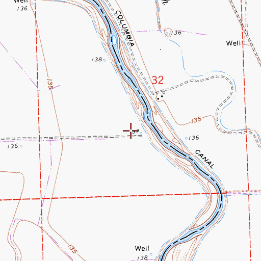 Topographic Map of Poso Canal, CA