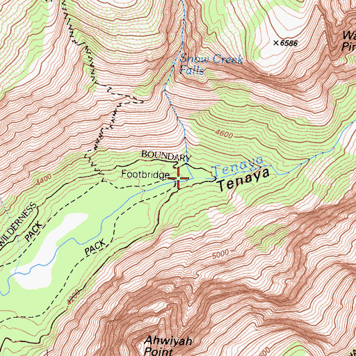 Topographic Map of Snow Creek, CA
