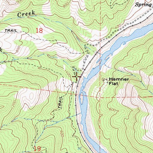 Topographic Map of Soda Creek, CA