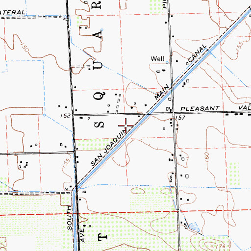 Topographic Map of South San Joaquin Main Canal, CA