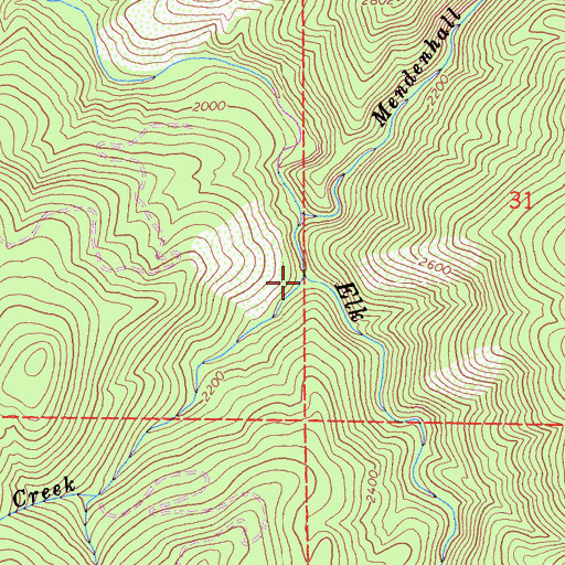 Topographic Map of Sportsman Creek, CA