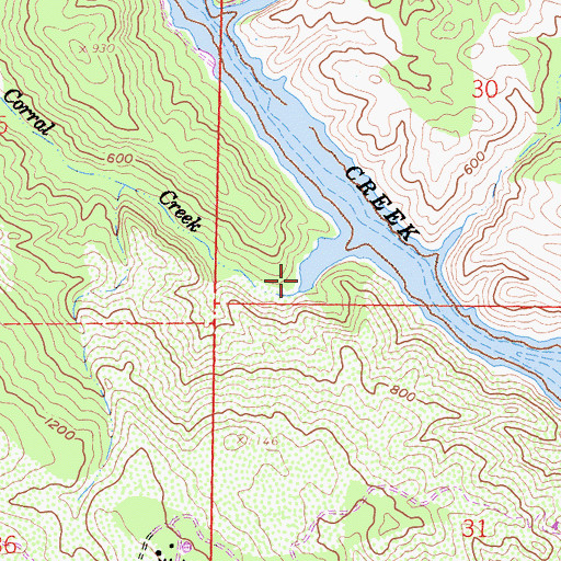 Topographic Map of Stone Corral Creek, CA