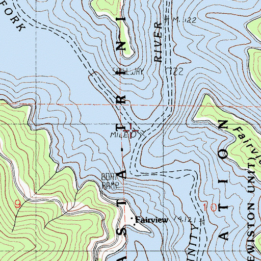Topographic Map of Stuart Fork, CA