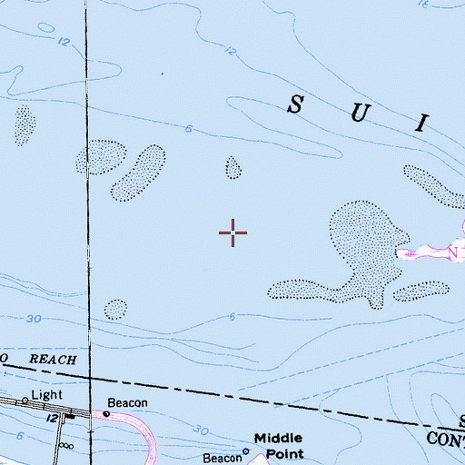 Topographic Map of Suisun Bay, CA