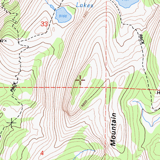 Topographic Map of Sunrise Mountain, CA