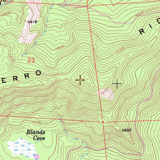 Topographic Map of Taliaferro Ridge, CA