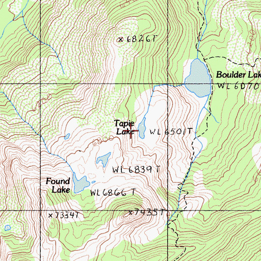 Topographic Map of Tapie Lake, CA