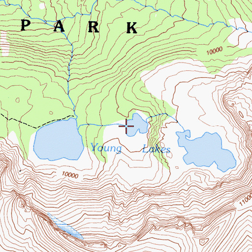 Topographic Map of Young Lakes, CA