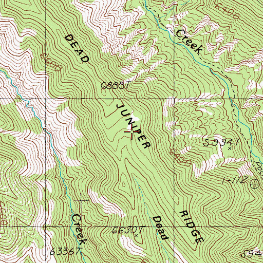 Topographic Map of Dead Juniper Ridge, AZ