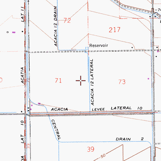 Topographic Map of Acacia Twelve Lateral, CA