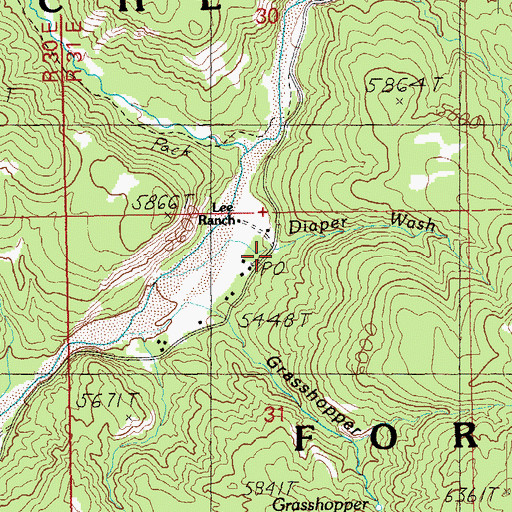 Topographic Map of Diaper Wash, AZ