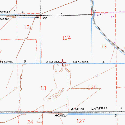 Topographic Map of Acacia Lateral Four, CA