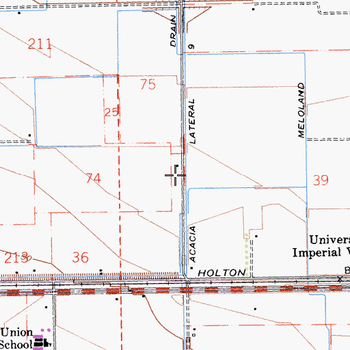 Topographic Map of Acacia Lateral Nine, CA