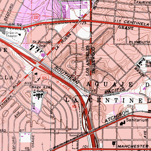 Topographic Map of Aguaje de la Centinella, CA