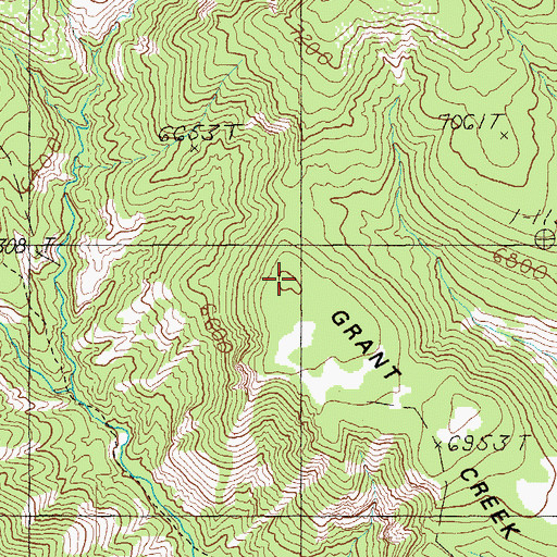 Topographic Map of Grant Creek Mesa, AZ