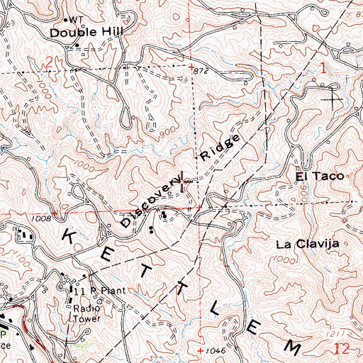 Topographic Map of Discovery Ridge, CA