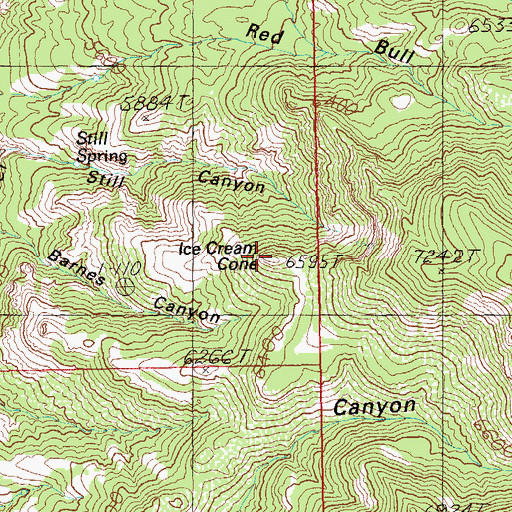 Topographic Map of Ice Cream Cone, AZ