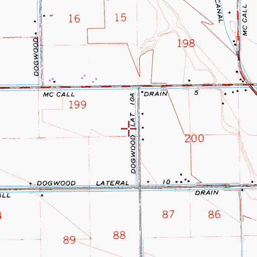 Topographic Map of Dogwood Lateral Ten A, CA