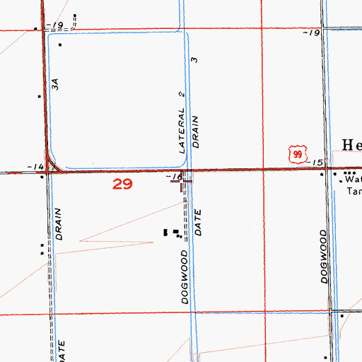 Topographic Map of Dogwood Lateral Two, CA