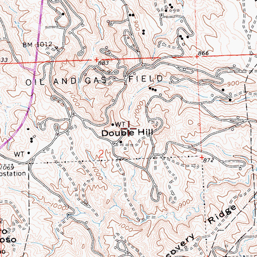 Topographic Map of Double Hill, CA