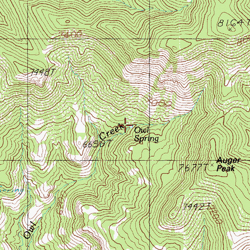 Topographic Map of Owl Spring, AZ