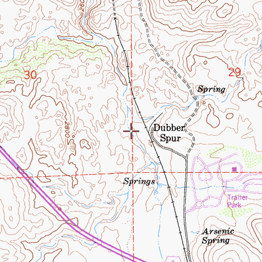 Topographic Map of Dubber Spur, CA