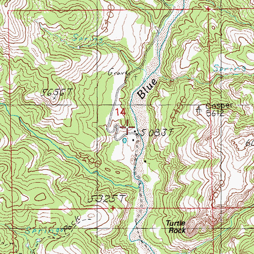 Topographic Map of Robart Ranch, AZ