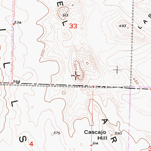 Topographic Map of El Arco, CA