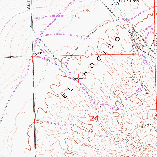 Topographic Map of El Hocico, CA