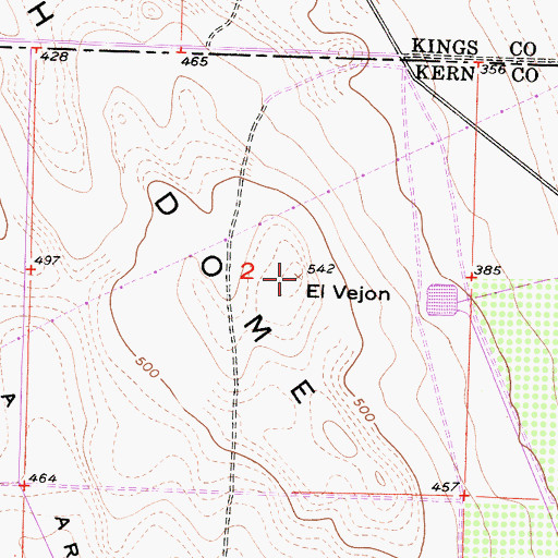 Topographic Map of El Vejn, CA
