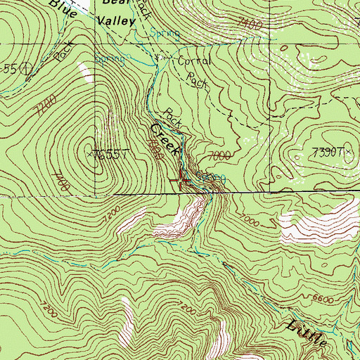Topographic Map of Bear Valley Spring, AZ