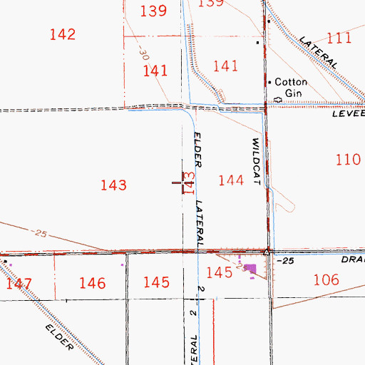 Topographic Map of Elder Lateral Two, CA