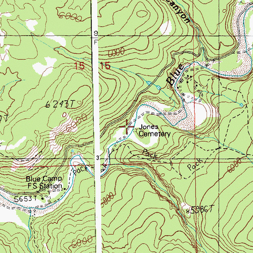 Topographic Map of Jones Cemetery, AZ