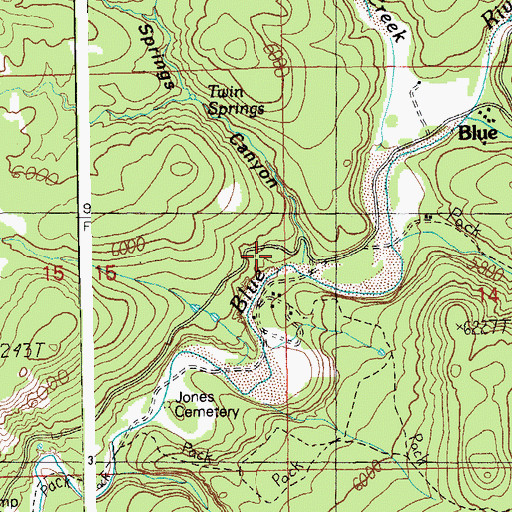 Topographic Map of Marks Ranch, AZ