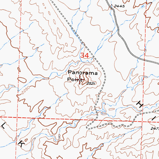 Topographic Map of Panorama Point, CA