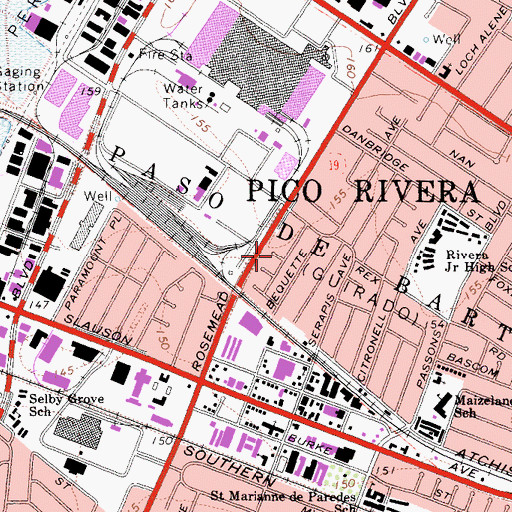 Topographic Map of Paso de Bartolo, CA