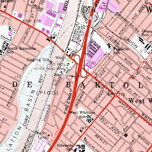 Topographic Map of Paso de Bartolo, CA