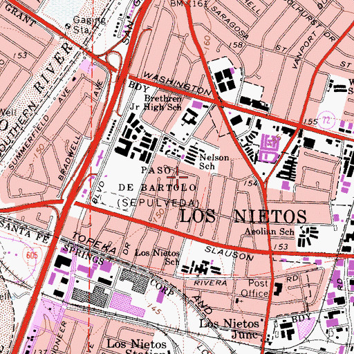 Topographic Map of Paso de Bartolo, CA