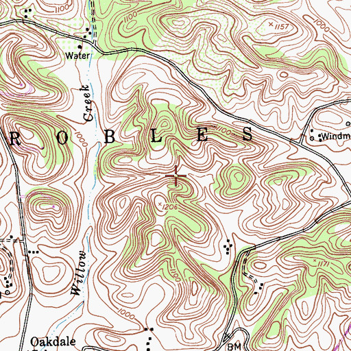 Topographic Map of Paso de Robles, CA