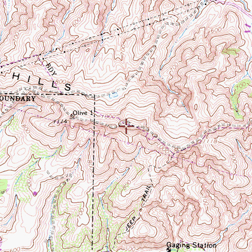 Topographic Map of Peralta Hills, CA