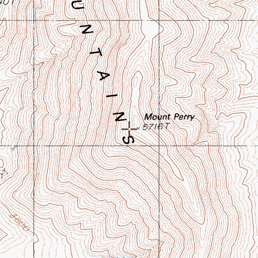 Topographic Map of Mount Perry, CA