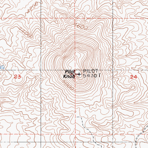 Topographic Map of Pilot Knob, CA