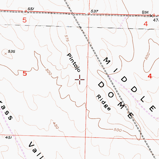 Topographic Map of Pintojo Ridge, CA