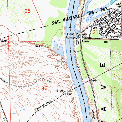 Topographic Map of Piute Wash, CA