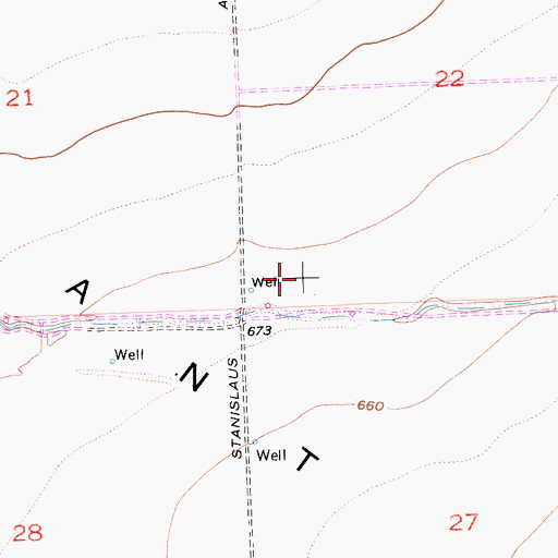 Topographic Map of Pleasant Valley, CA