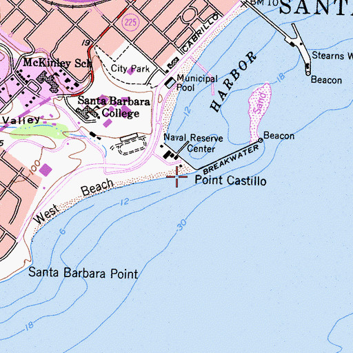 Topographic Map of Point Castillo, CA