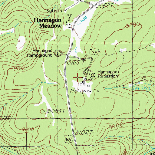Topographic Map of Hannagan Meadow Administrative Site, AZ