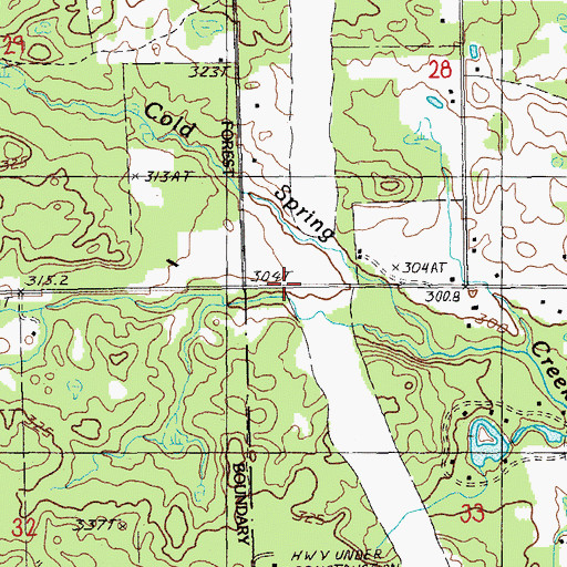 Topographic Map of Big Rapids Rest Area, MI