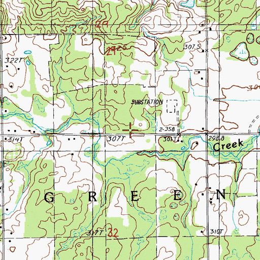 Topographic Map of Interchange 142, MI